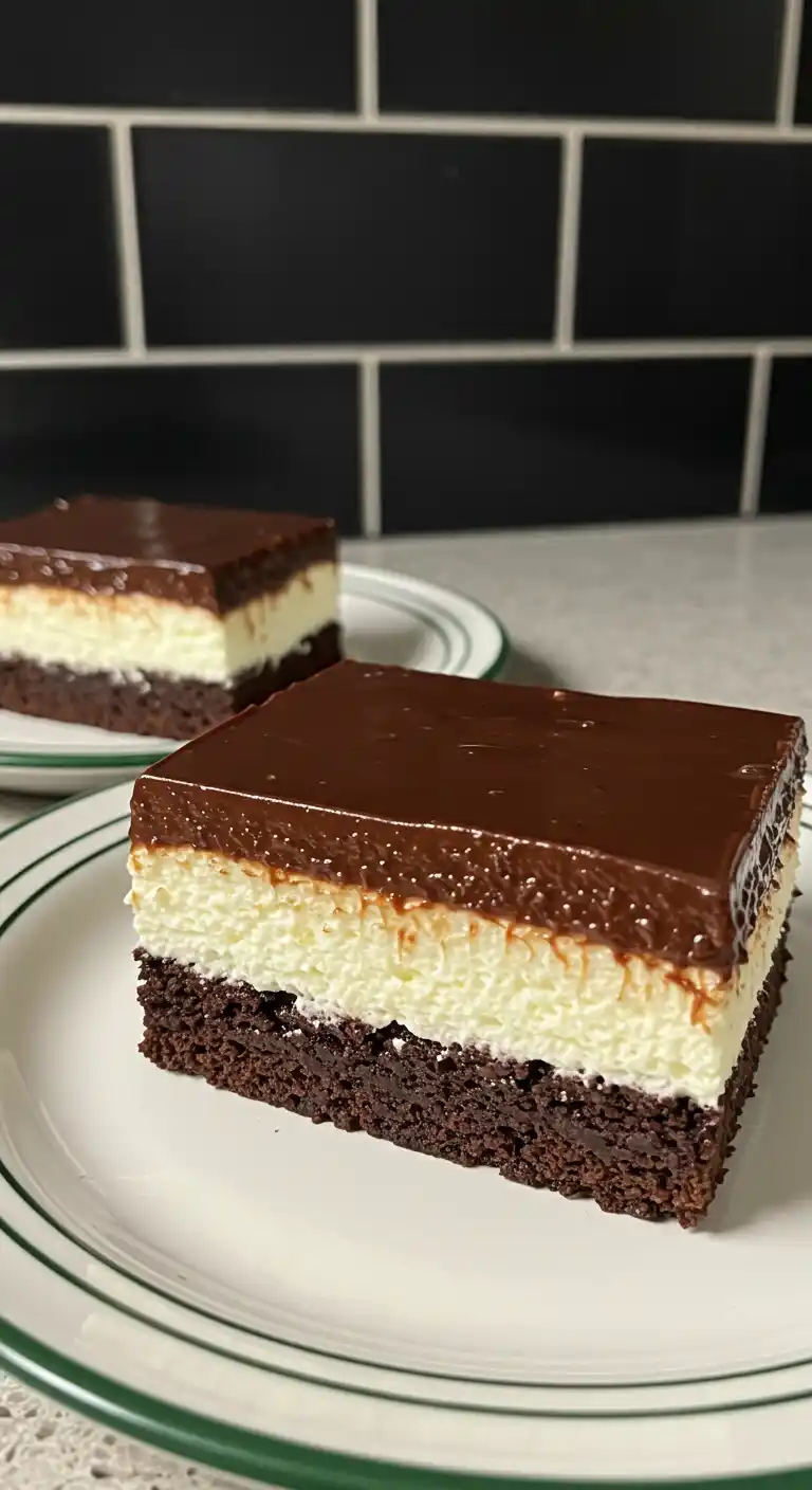 Gâteau qui pleure prêt à déguster : deux portions du délicieux dessert au chocolat présentées sur des assiettes blanches.