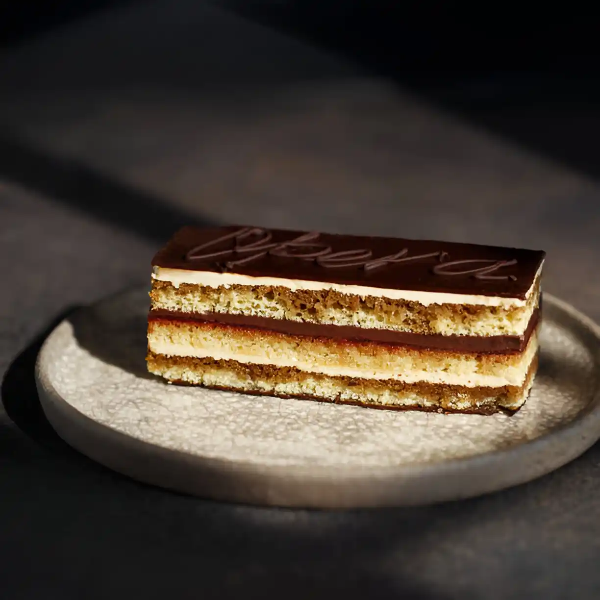 Un délicieux Opéra gâteau.